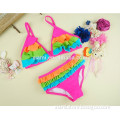 High quality modeling style colorful ruffle sexy Baby Swimming Wear